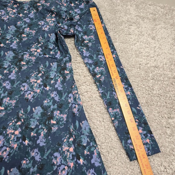 Pact Womens Floral Fit Flare Midi Dress Size L One Shoulder Cottage Romantic Eco - Picture 15 of 16